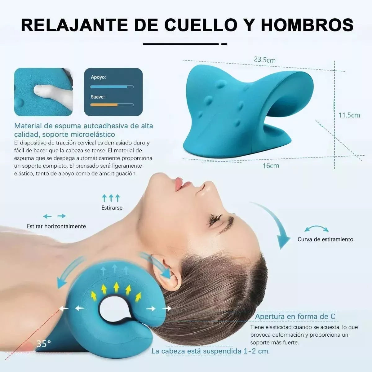 Almohada Quiropráctica: Relajación y Corrección Cervical en Minutos