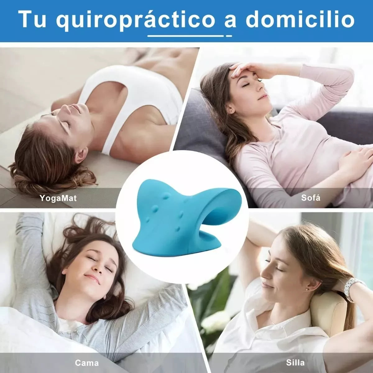 Almohada Quiropráctica: Relajación y Corrección Cervical en Minutos