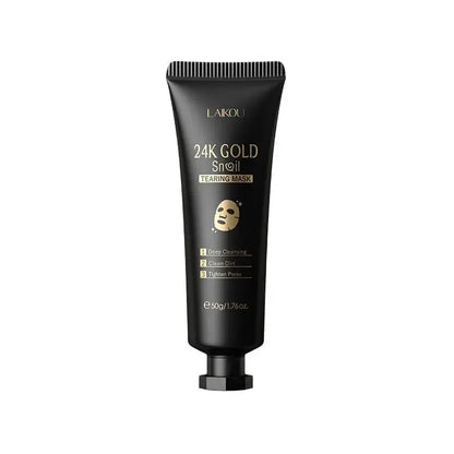 Máscara Facial de Peeling de Colágeno Activo de Caracol de Oro 24K - Hidratante y Control de Sebo